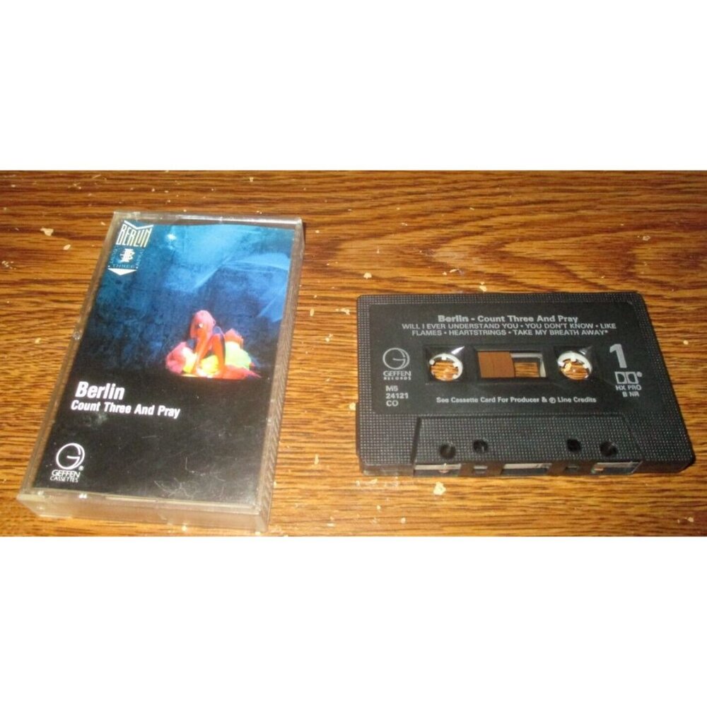 Berlin - Count Three and Pray on cassette (Geffen Records Canada, 1986)